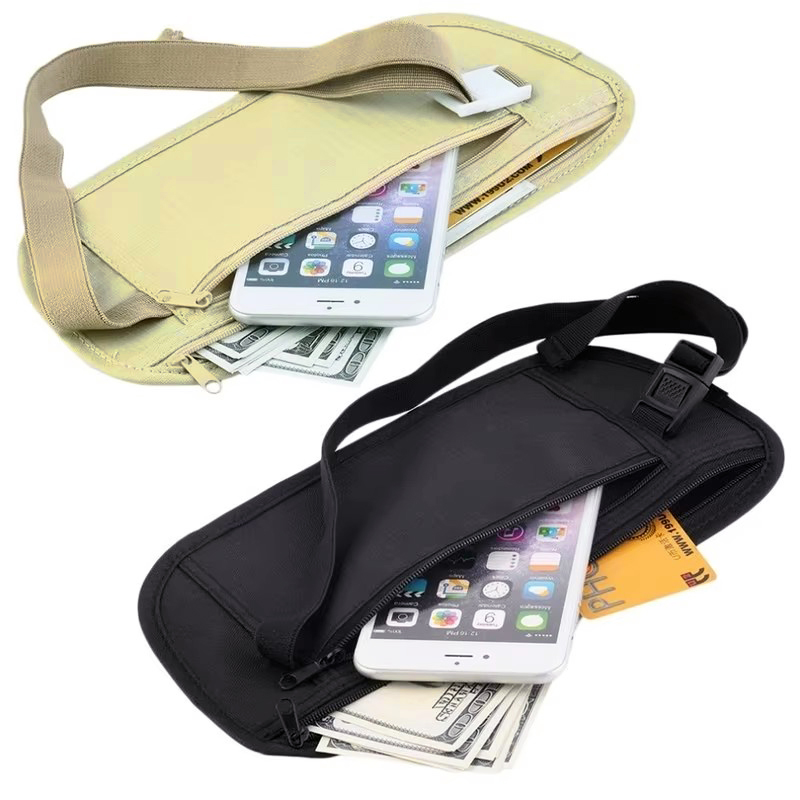 Mountain Biking Waist Pack - Görünmez Seyahat Bel Paketleri Kese Pasaport
