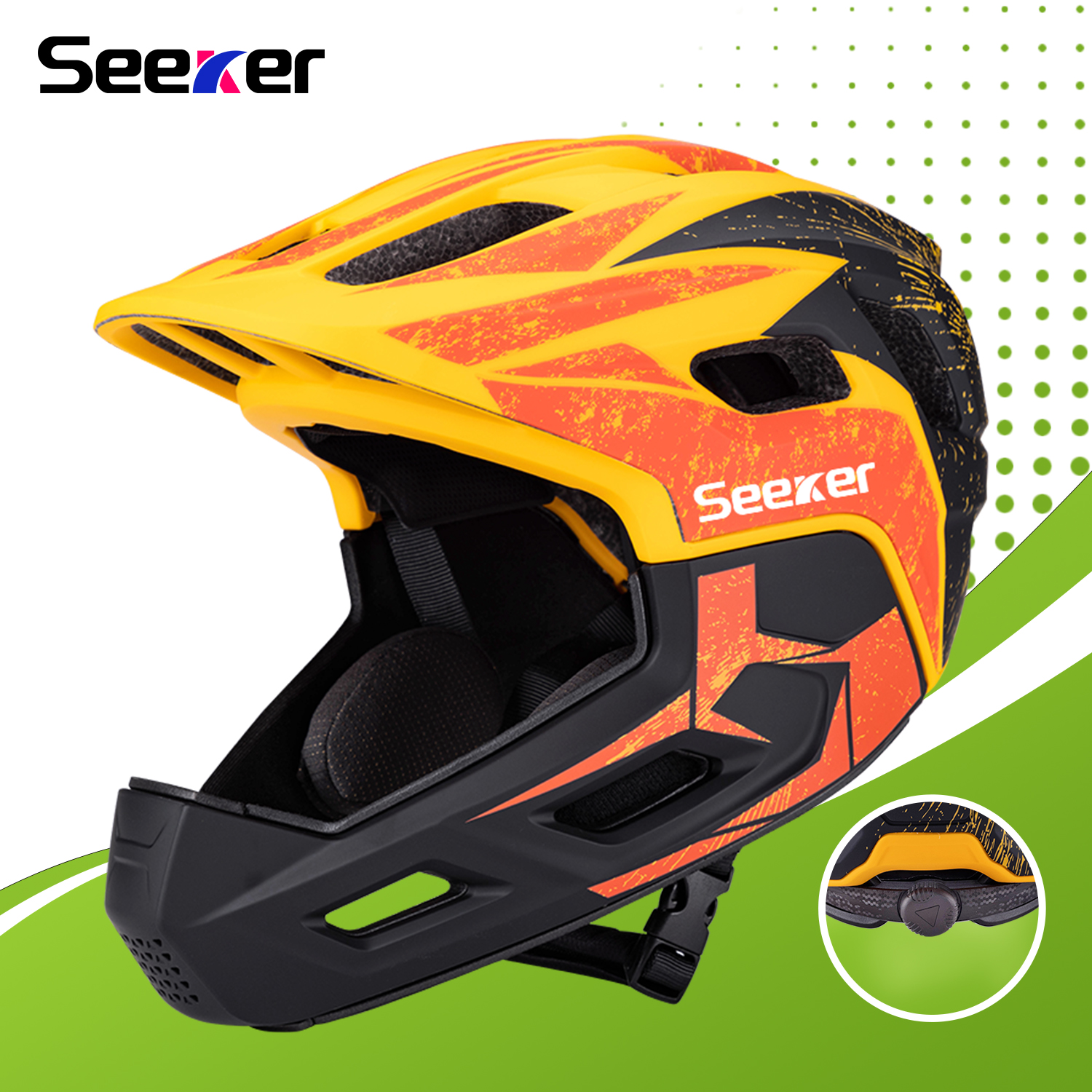 Mountain Biking Helmet Kids - UMUSEEKER Çocuklar için Tam Yüz Kaskı,