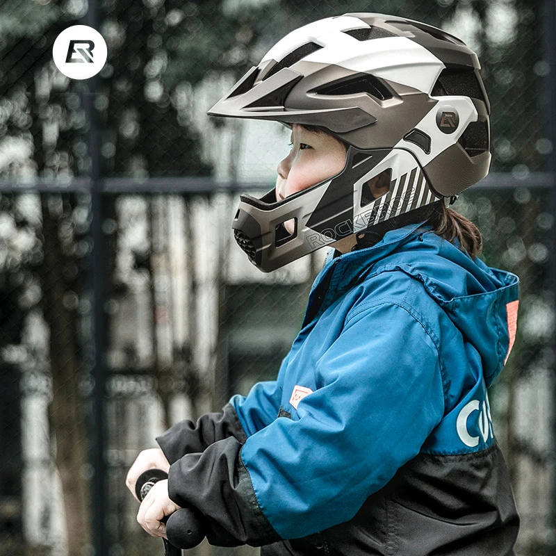 Mountain Biking Helmet Kids - ROCKBROS Çocuklar İçin Çıkarılabilir Tam Yüz