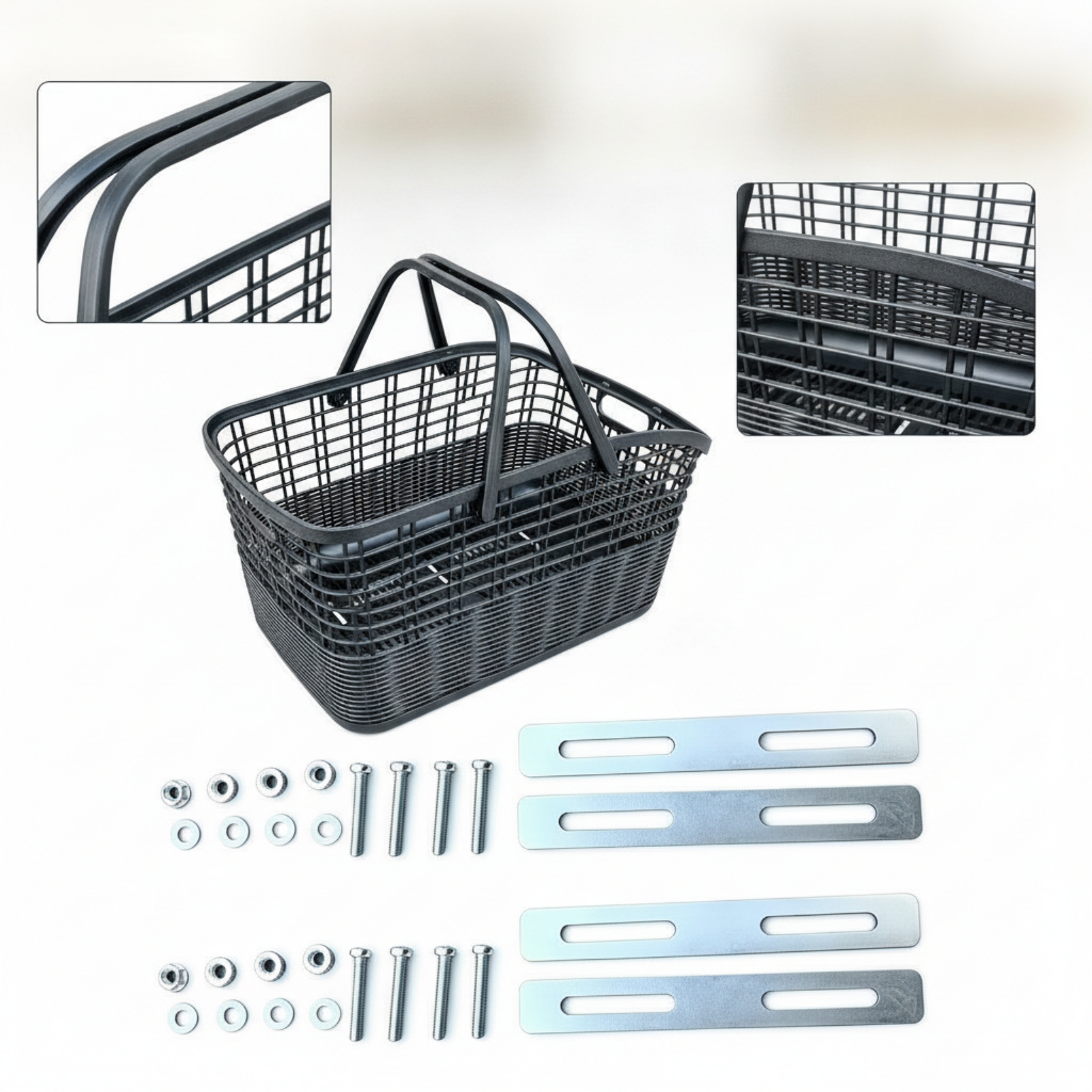 Mountain Biking Shop - Saplı Sepet Plastik Arka Bisiklet Sepeti
