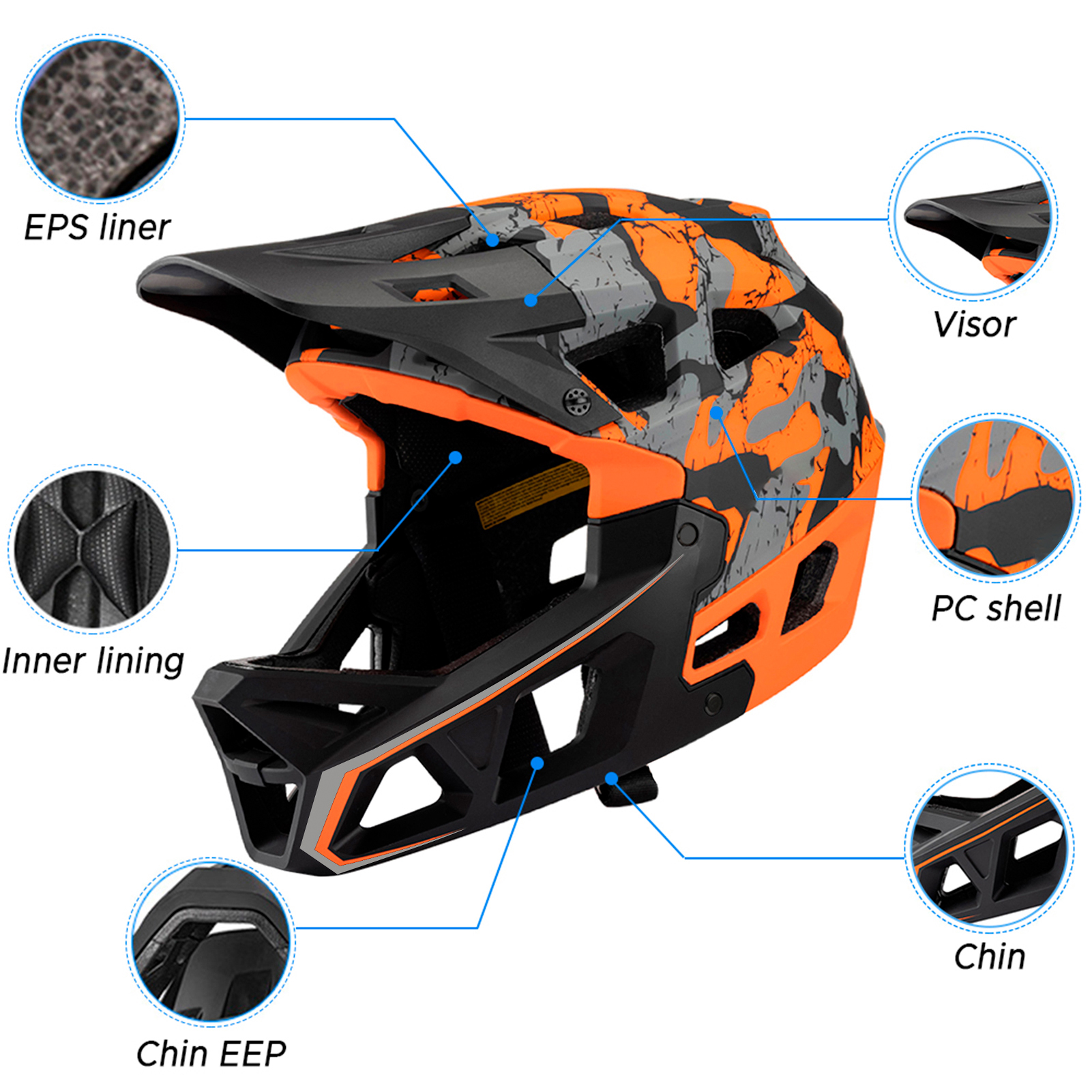 Tam Yüz Dağ Bisikleti Kaskı Ye - Mountain Biking Helmet Kids incelemesi ve fiyatı